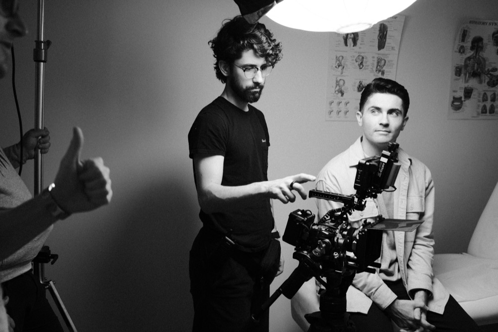 Nicolas J. Capra on set directing camera